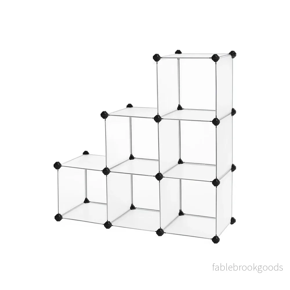 Skoställ – Platssparande – Plast – Halvtransparent vit Skoställ – Platssparande – Plast – Halvtransparent vit