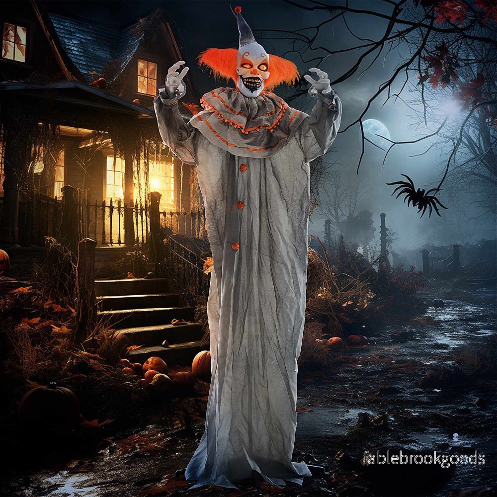 Halloween clowndekoration, beröringsaktiverad, lysande ögon - Bild 2