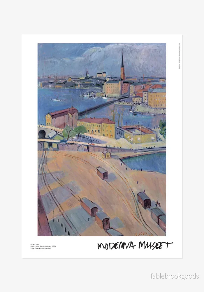 Poster, Einar Jolin, Utsikt över Riddarholmen Poster, Einar Jolin, Utsikt över Riddarholmen