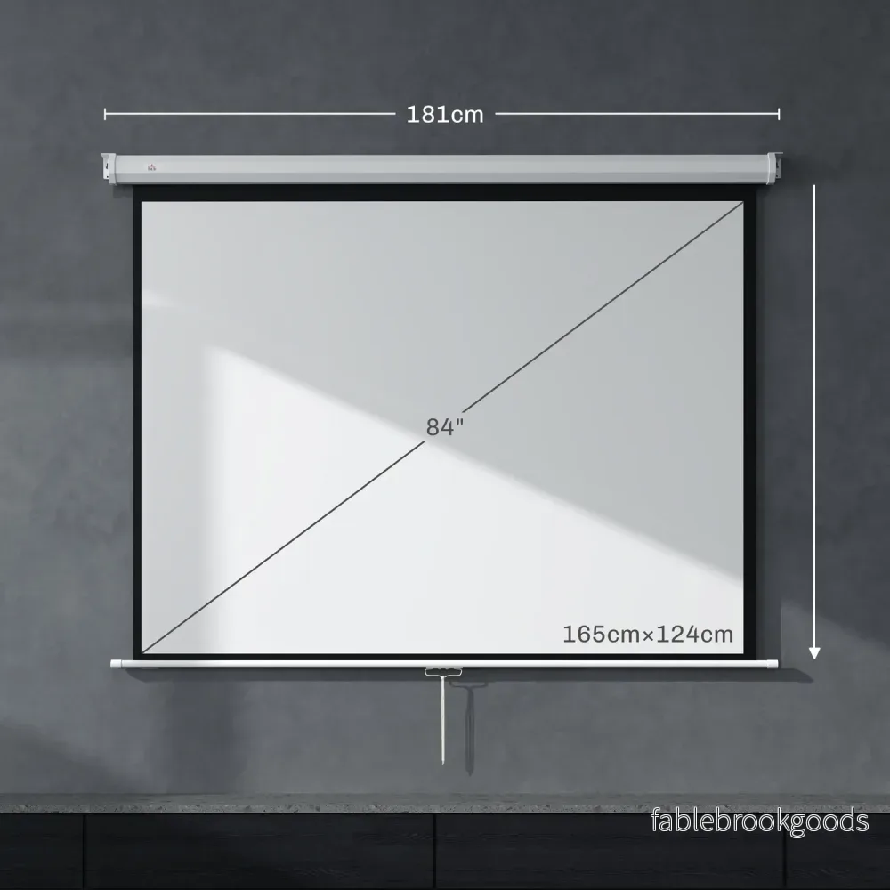 84"" 4:3 projektorduk, 4K HD, vägg-/takmontering - Bild 3