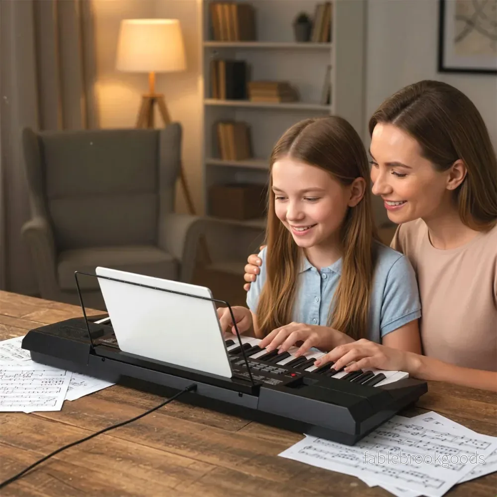 tangenters – pianokeyboard för nybörjare Elektroniskt med rytmer och klanger – 54 200 200 – Svart - Bild 3