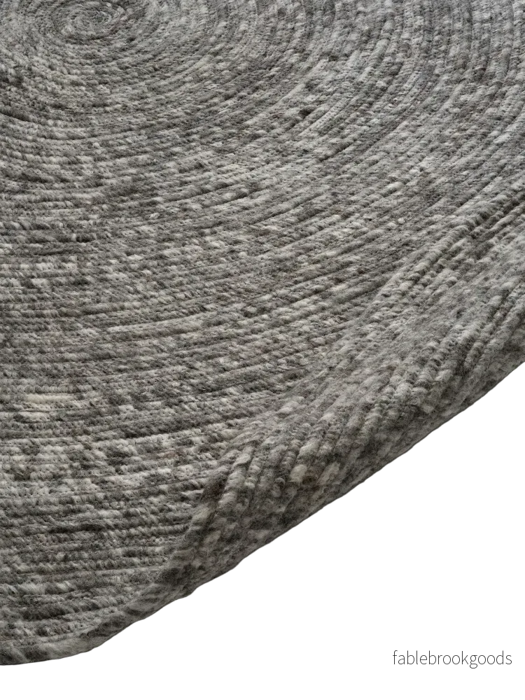 Måttanpassad Matta Merino Rund Grå - Bild 3
