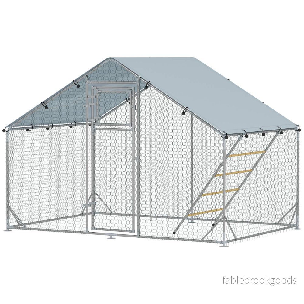 Chicken Coop stålkapsling, 300x200x195 cm, UV-överdrag