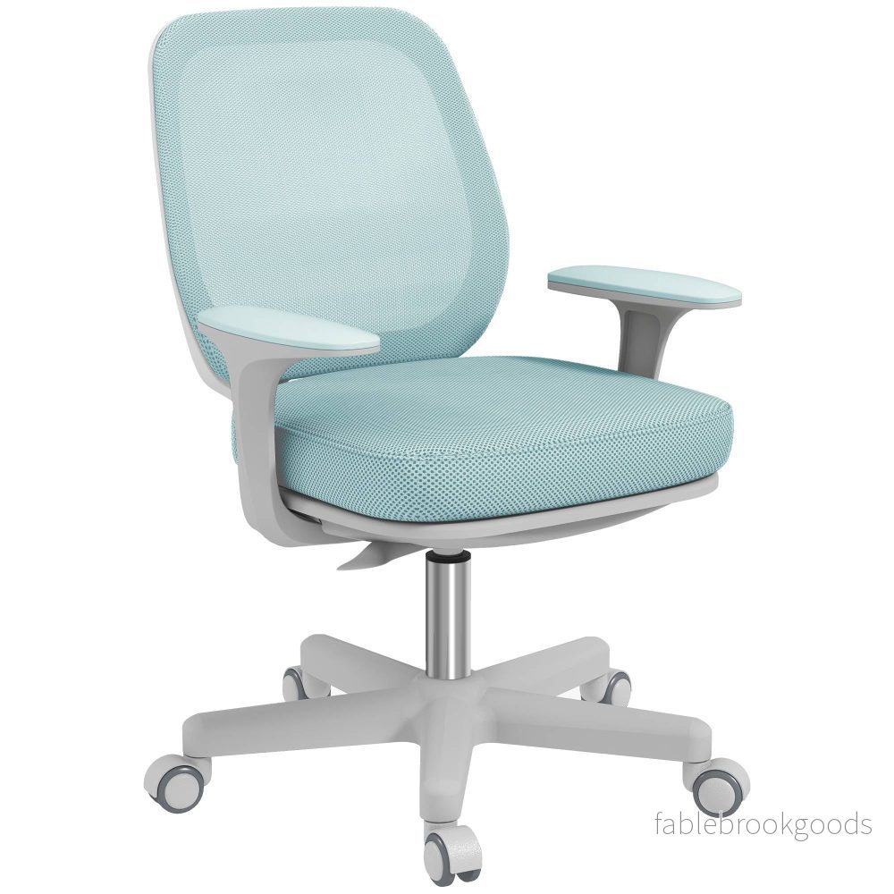 Ergonomisk kontorsstol, justerbar höjd, grön, 360 graders vridbar