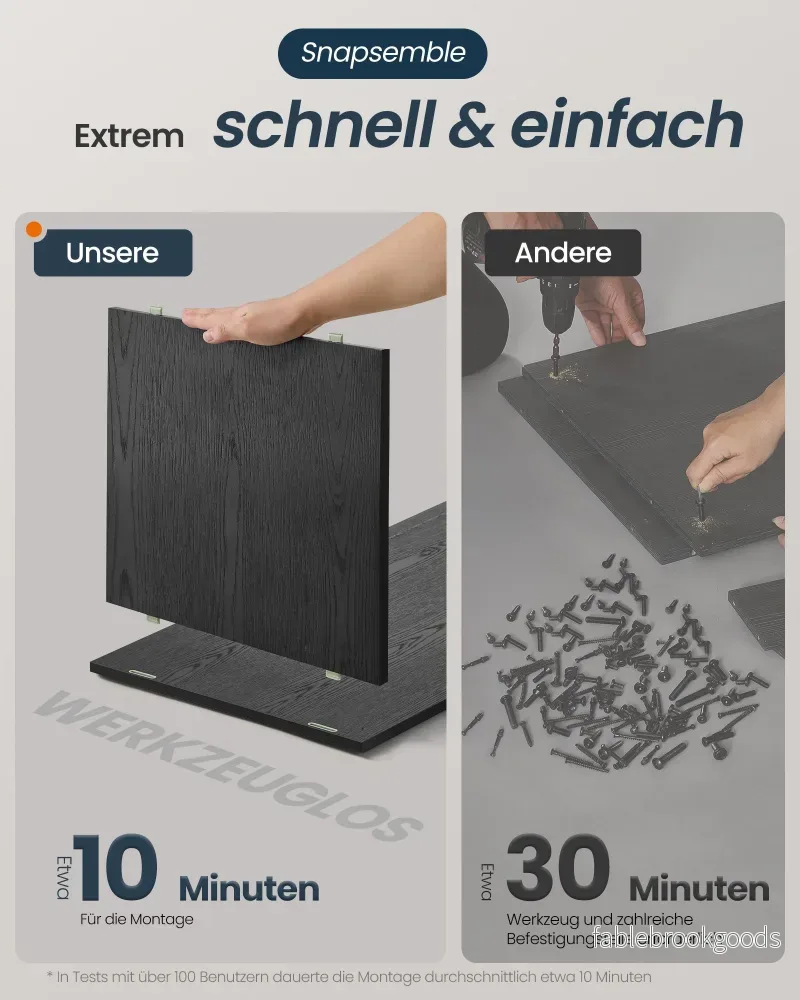 Kattenbakmeubel - Met Push-to-Open Deuren - Voor Grote Katten - Ebbenhoutzwart-donker walnoot - 80 x 50 x 50 cm - Bild 3