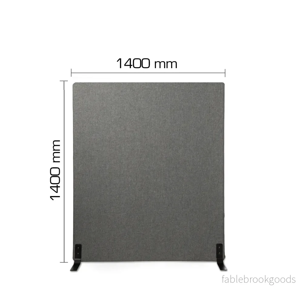 MUTE akustikskärm 1400 × 1400 mm - golvmodell, grå (Savio 09) - Bild 2