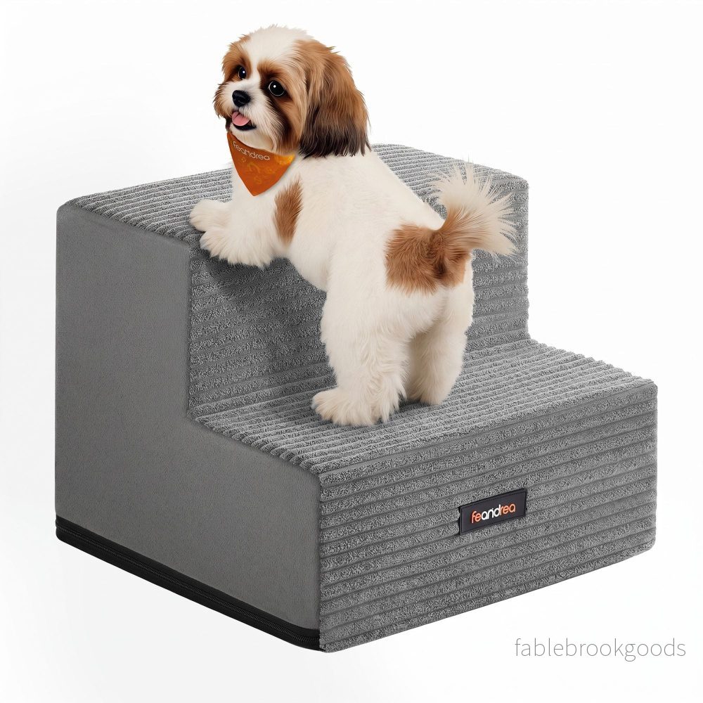 Hondentrap – Met Antislip Treden – Voor Kleine Honden – Rustig grijs – 30 x 38 x 28 cm Hondentrap – Met Antislip Treden – Voor Kleine Honden – Rustig grijs – 30 x 38 x 28 cm