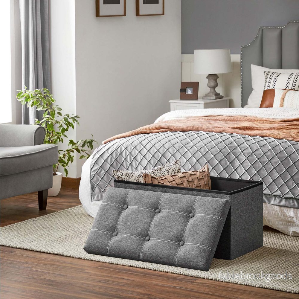 Soffa med förvaringsutrymme – Fällbar – Mörkgrå - Bild 3