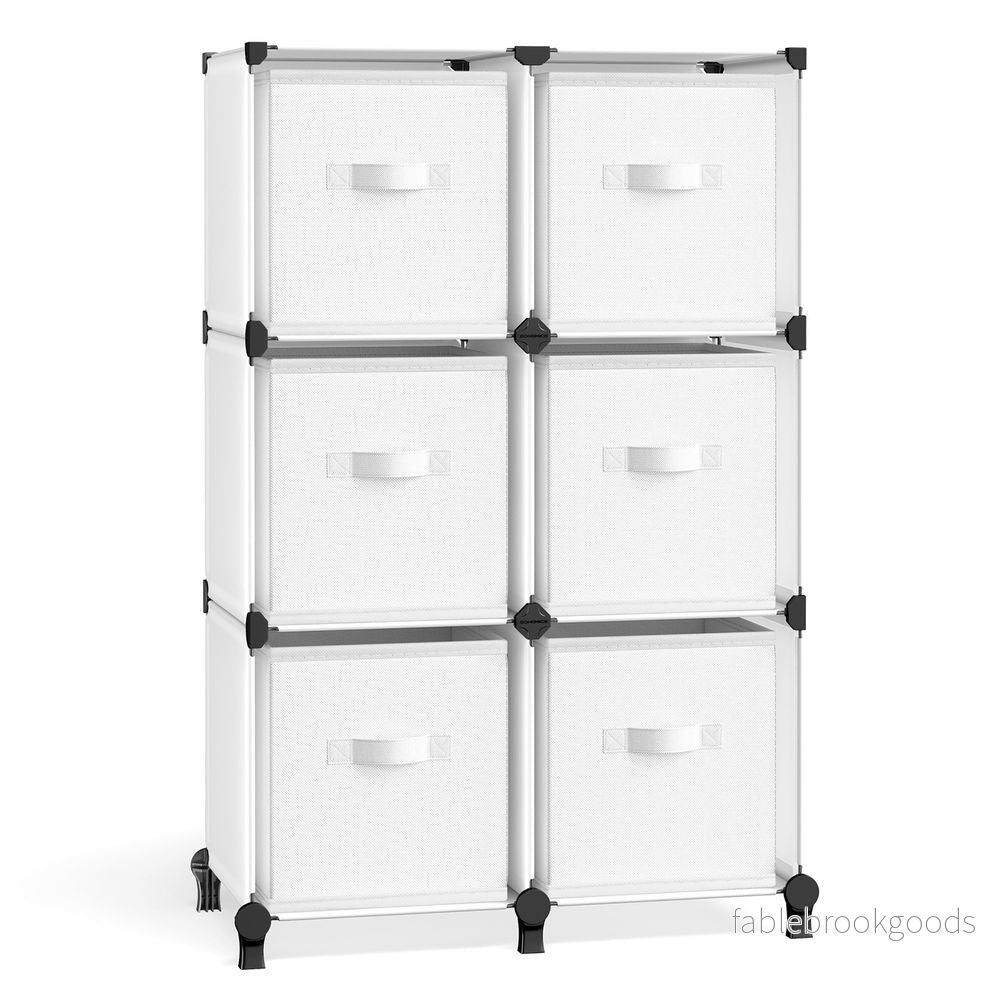 Kubskåp – 6 fack med förvaringslådor – Ink Black-Dove Grey Kubskåp – 6 fack med förvaringslådor – Ink Black-Dove Grey