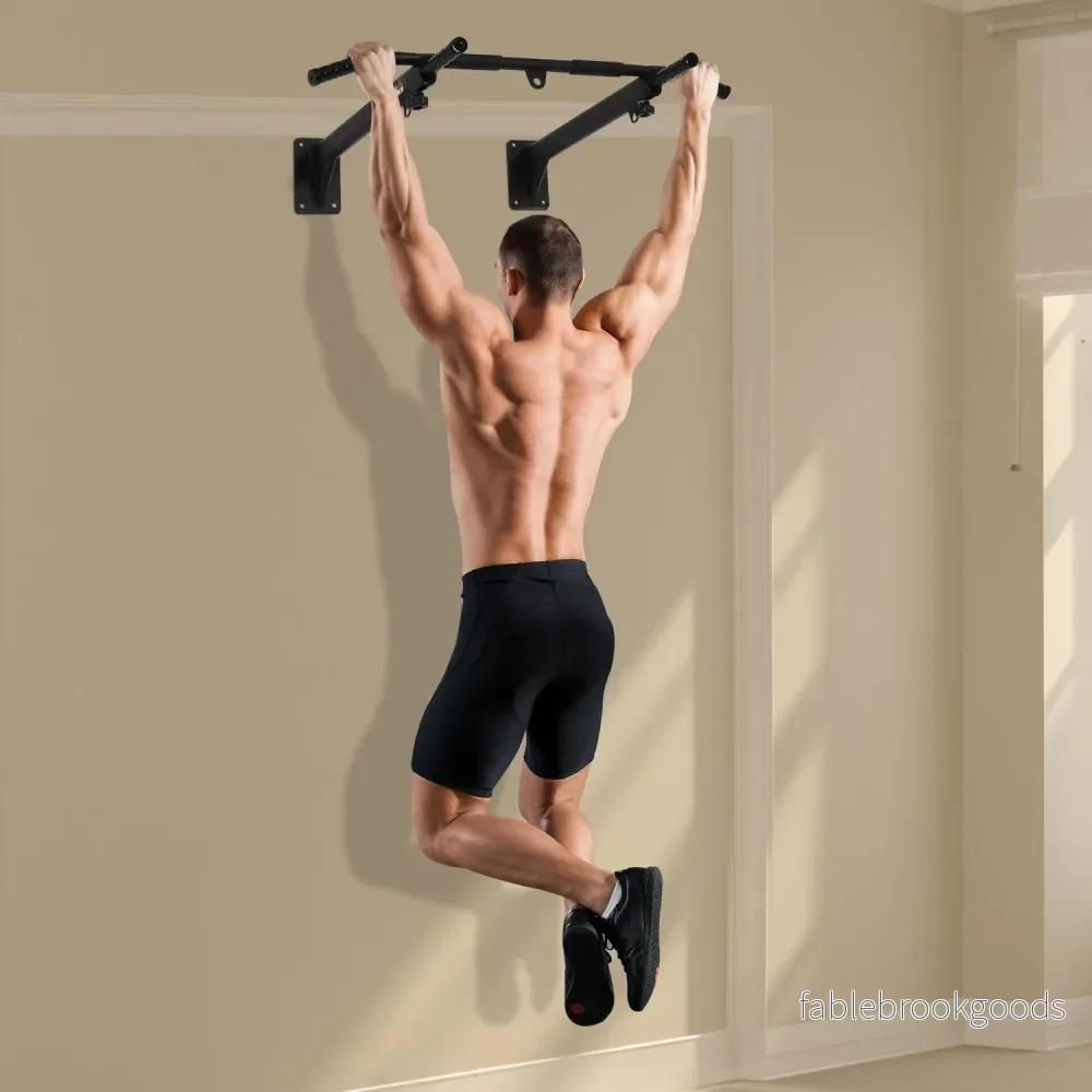 Väggmonterad Pull-Up Bar med öglor för boxningssäck, stål - Bild 2
