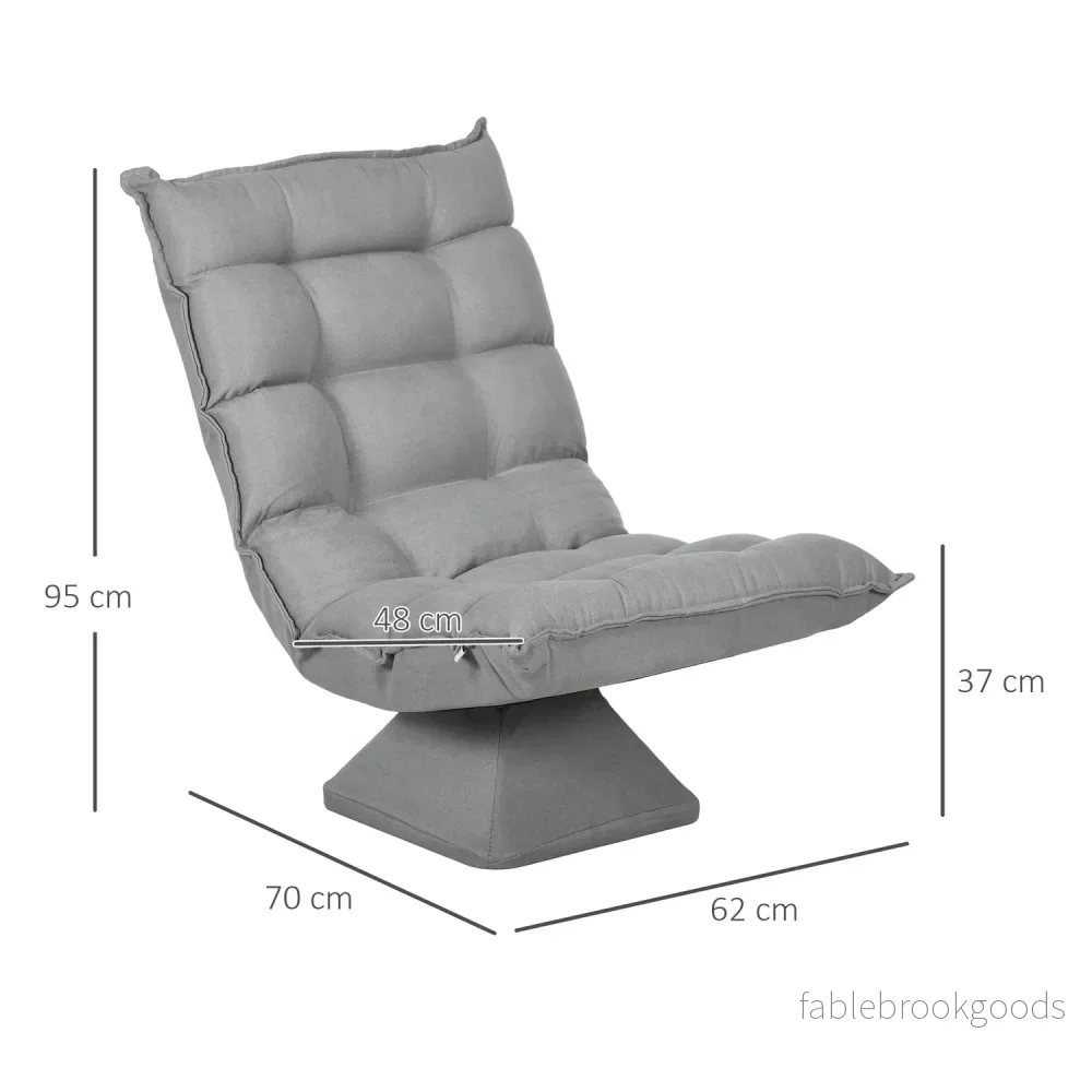 Justerbar golvstol, ljusgrå meditationssoffa - Bild 3