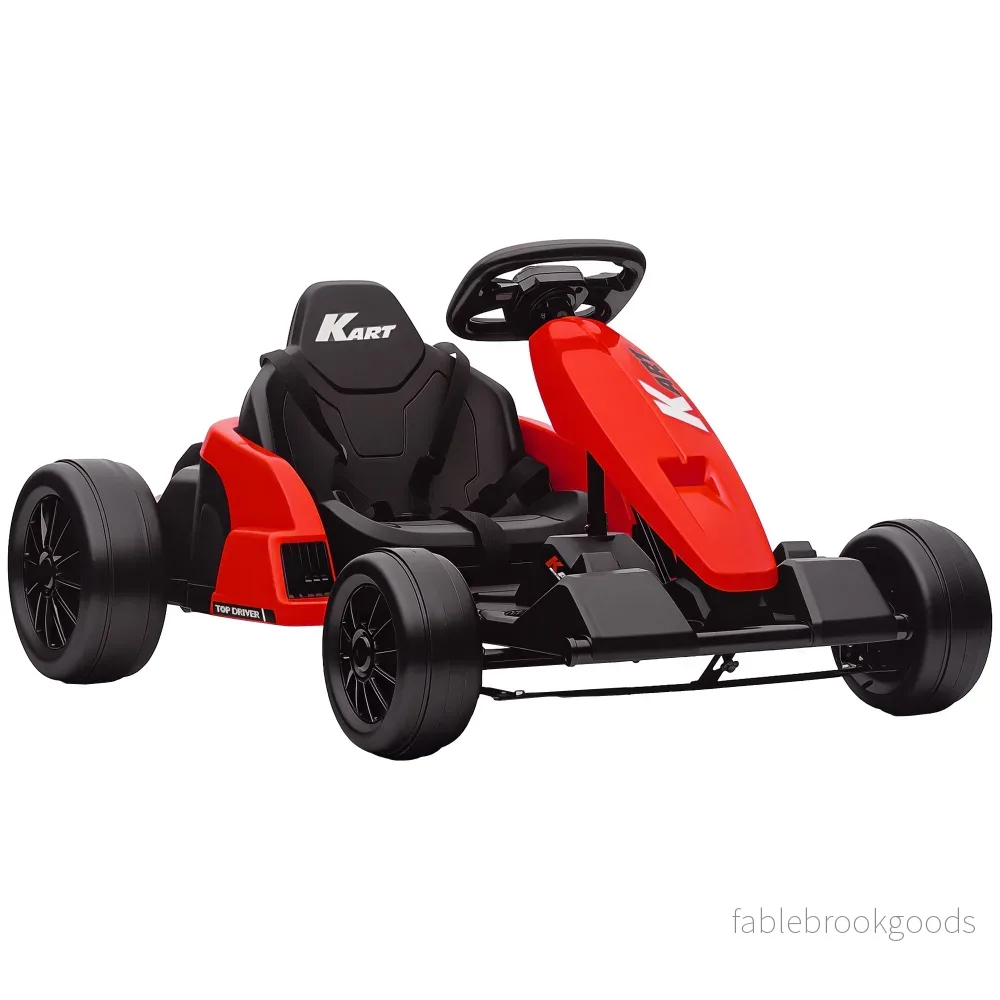 24V elektrisk gokart, driftläge, justerbar sits, åldrar 6-12