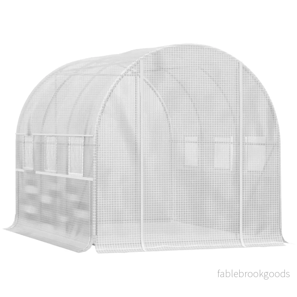 Växthustunnel 2,95x2x2M, Roll-Up Windows, UV-skyddad