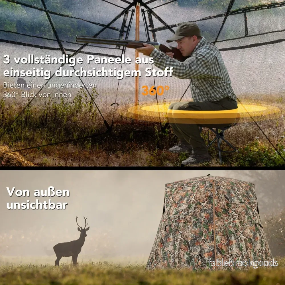 Jakttält – för personer 360° transparent kamouflagetält på rådjur och vildsvin – 2-3 – Kamouflage - Bild 2