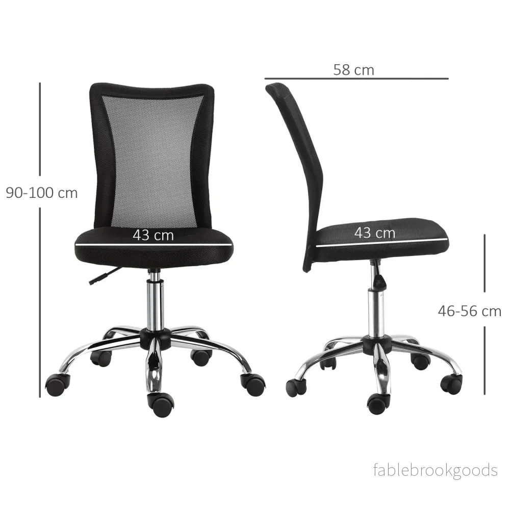 Ergonomisk kontorsstol, justerbar, ventilerande rygg, svart - Bild 3
