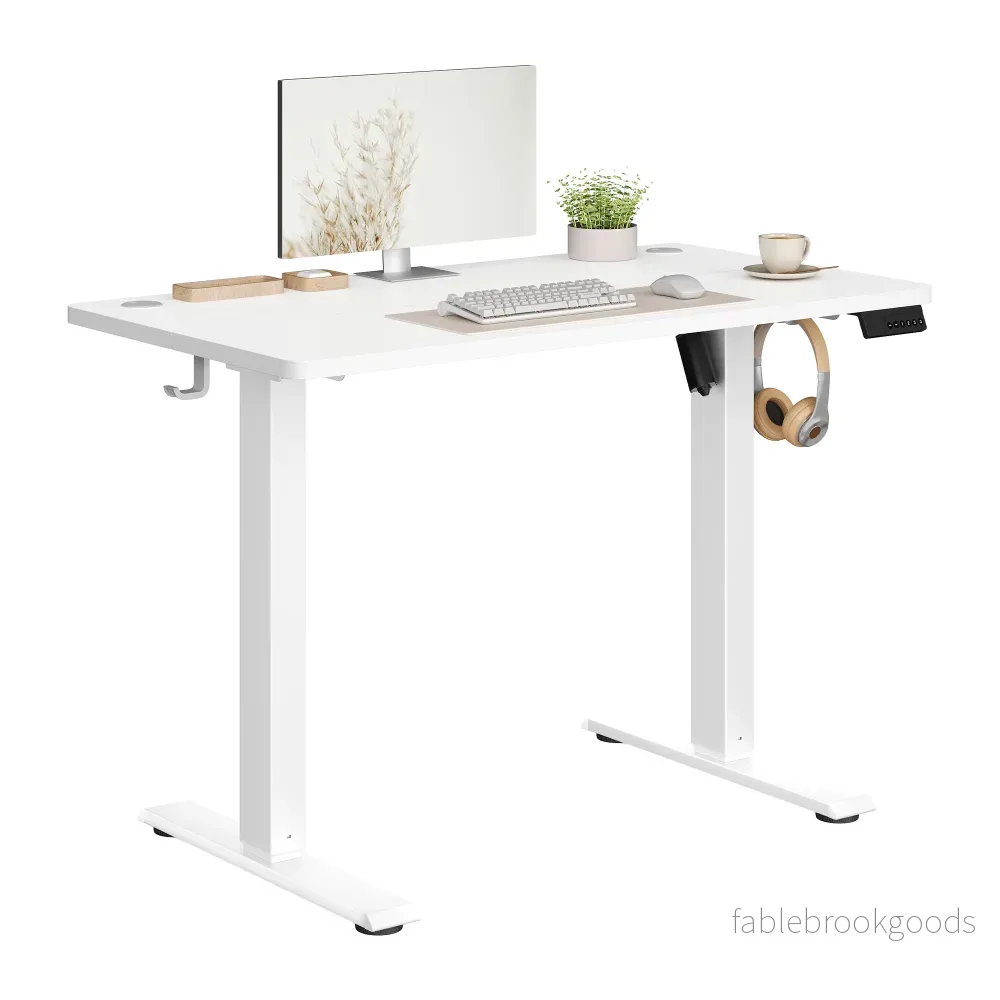 Elektrisch Zit-Sta Bureau - 80 x 50 cm - Geheugenfunctie - Wit - Bild 2