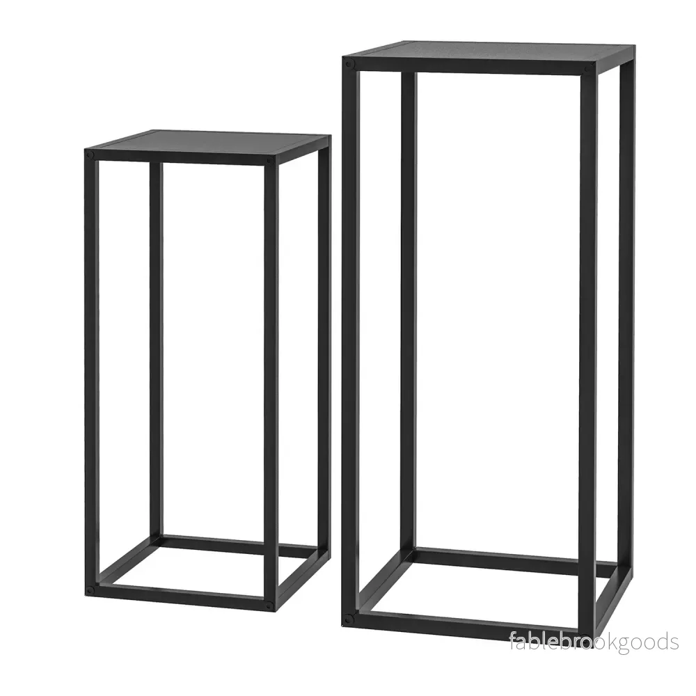Black Steel Plant Pallar, set om 2 – inomhus/utomhusbruk Black Steel Plant Pallar, set om 2 – inomhus/utomhusbruk