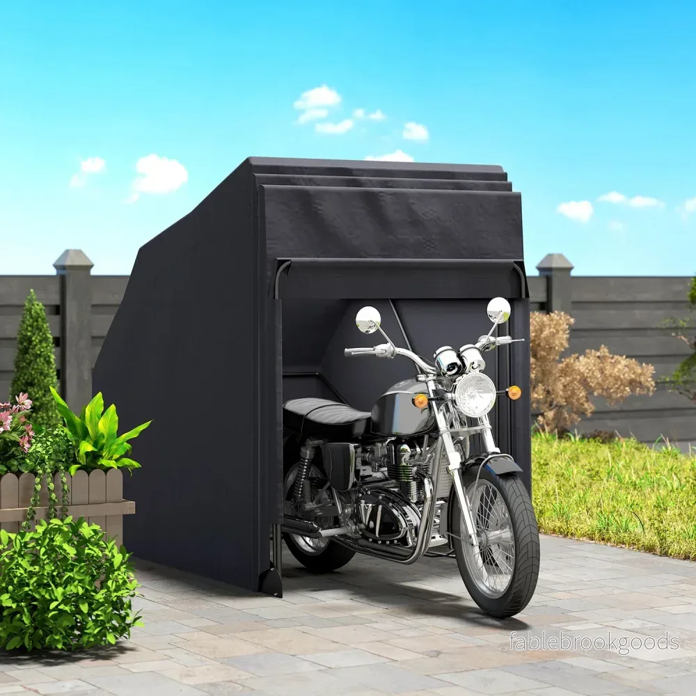 Vattentätt motorcykelskydd, vikbart Oxfordtyg 345cm - Bild 2