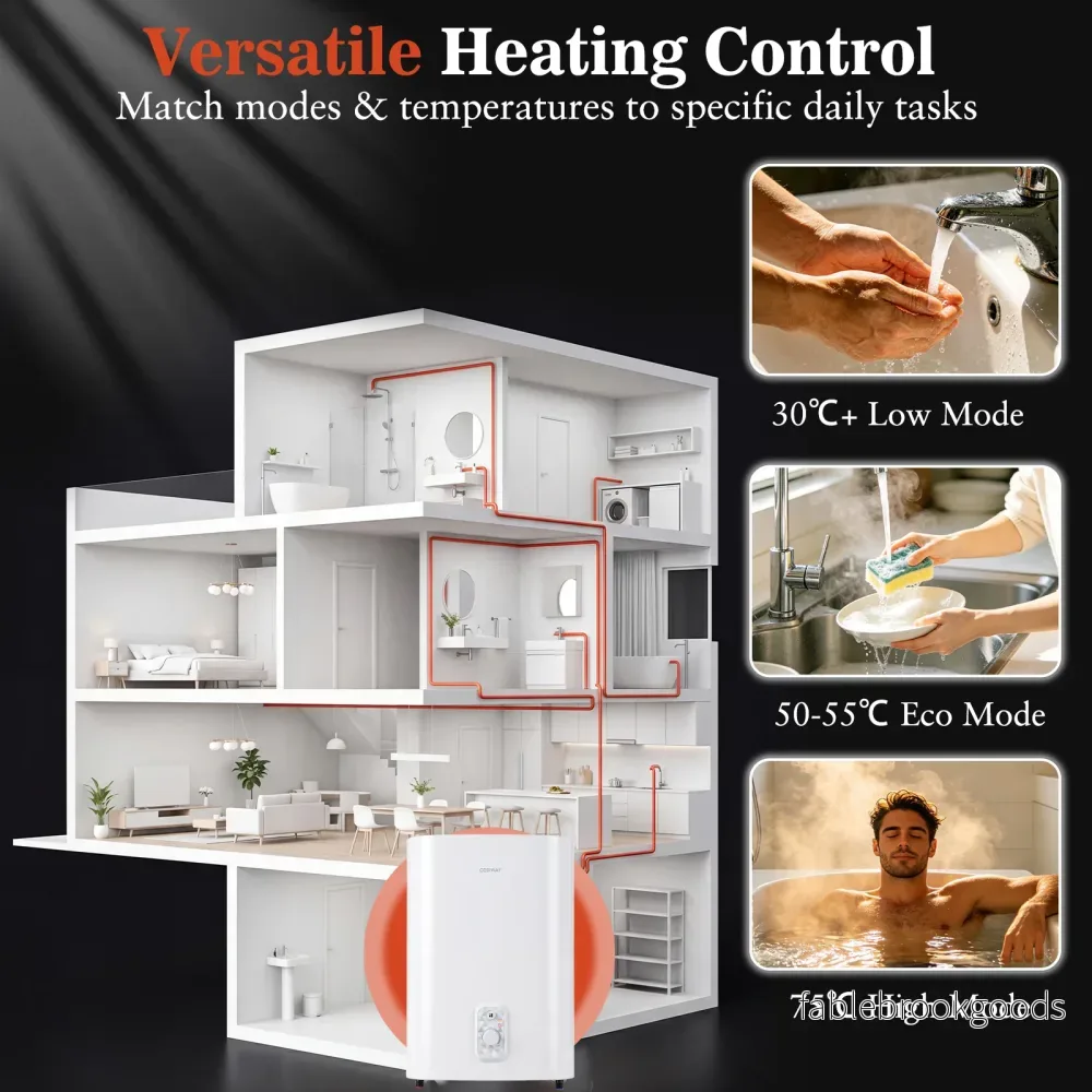 Varmvattenberedare – med dubbelbehållare, W och värmeläge 30‑75 ℃ – 25 L 1300 2000 - Bild 2