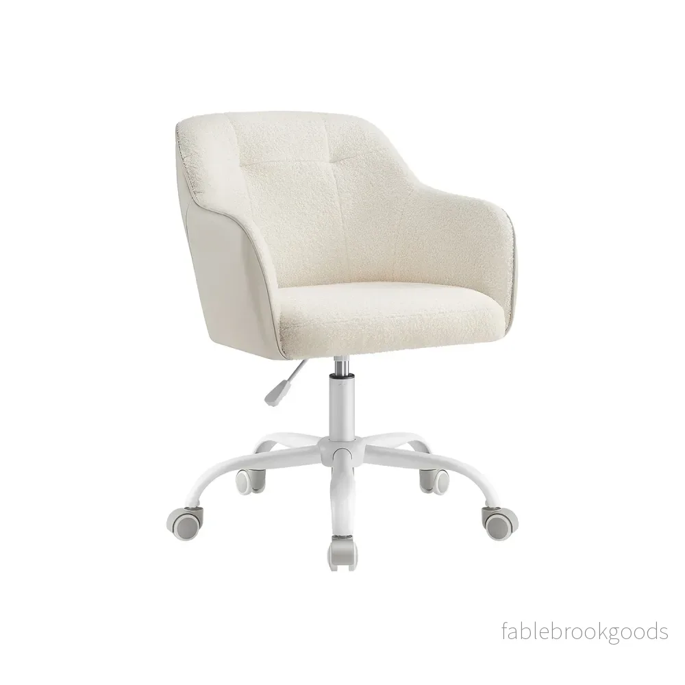 Kontorsstol – lastkapacitet 110 kg – sammet – cappuccino beige Kontorsstol – lastkapacitet 110 kg – sammet – cappuccino beige