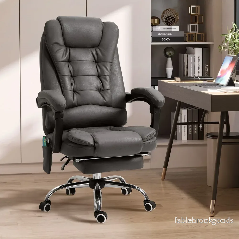 Ergonomisk kontorsstol med massage, värme & fotstöd - Bild 2