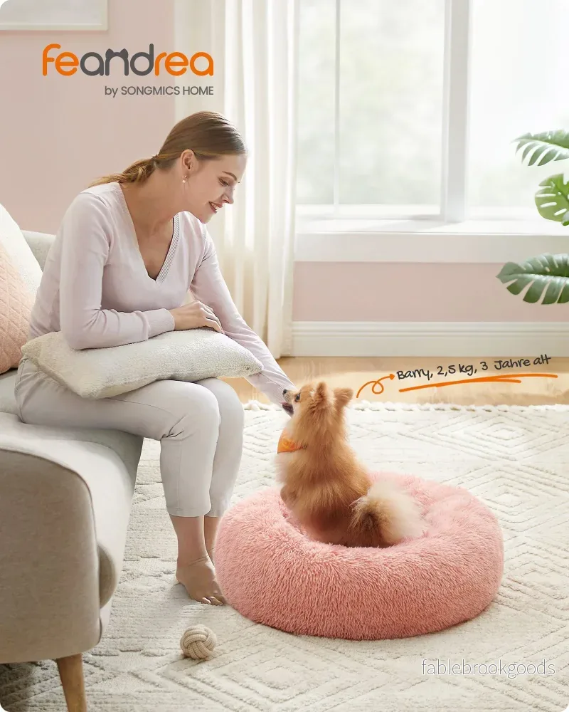 Hundsäng – fluffig och bekväm – rosa - Bild 2
