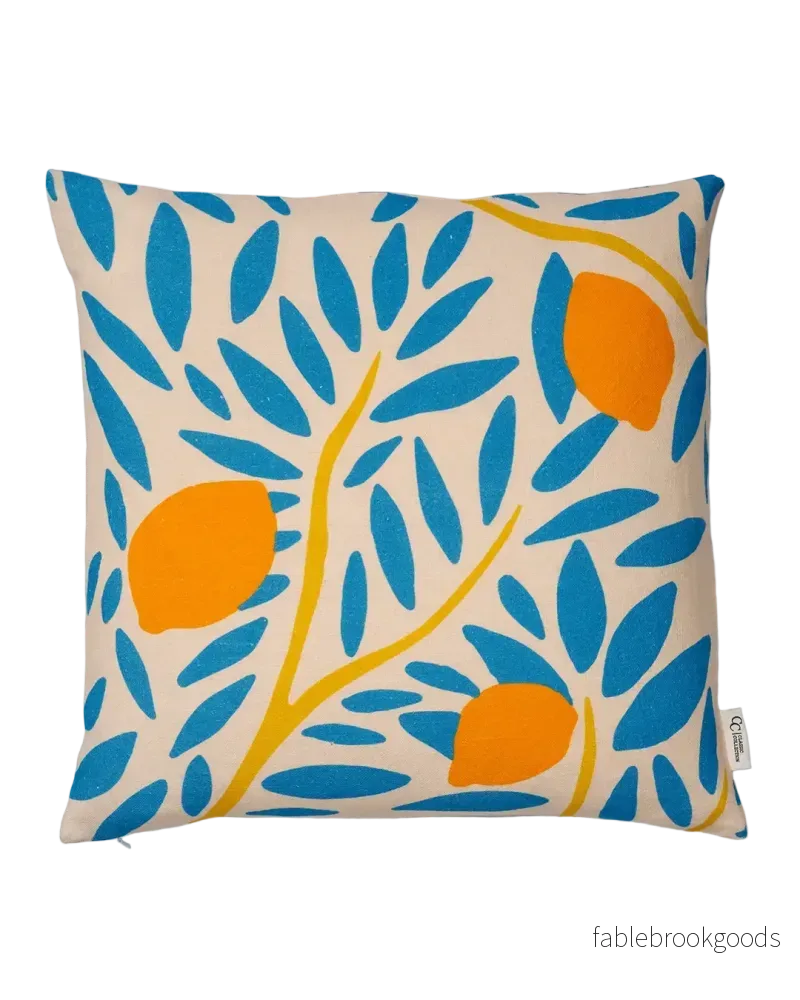 Kuddfodral Sunny Citrus Blå