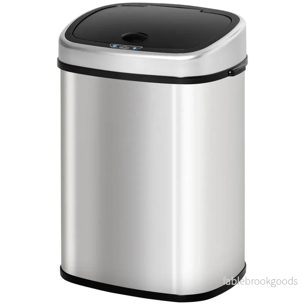 48L papperskorg i rostfritt stål med infraröd sensor, silver 48L papperskorg i rostfritt stål med infraröd sensor, silver