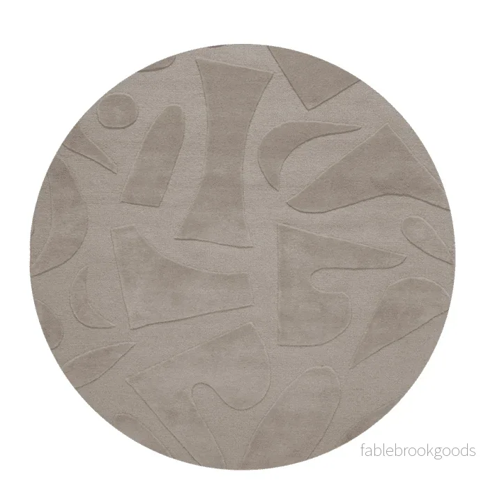 Måttanpassad Matta Vivid Rund Beige