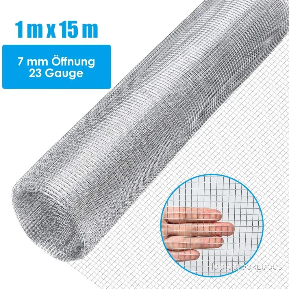 Öppningsbar – voljärtrådsnät gauge metallnät för fruktträdgård/djurhägn – 23 1 x 15 m 7 mm – Silver - Bild 2