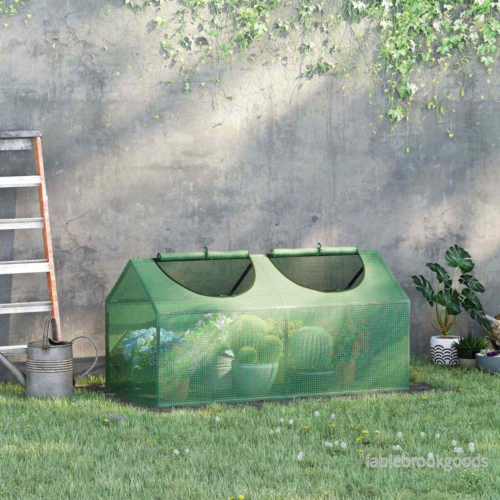 Folieväxthus med fönster, 120x60x60 cm, väderbeständig - Bild 2