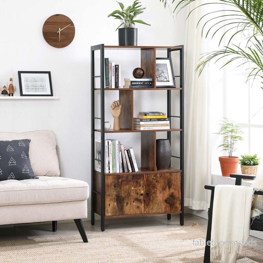 Bokhylla – Snygg design – Vintage brun/svart - Bild 3