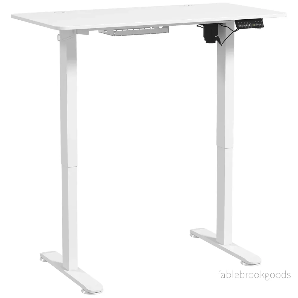 Elektriskt ståbord, justerbar höjd, 120x60cm, vit Elektriskt ståbord, justerbar höjd, 120x60cm, vit