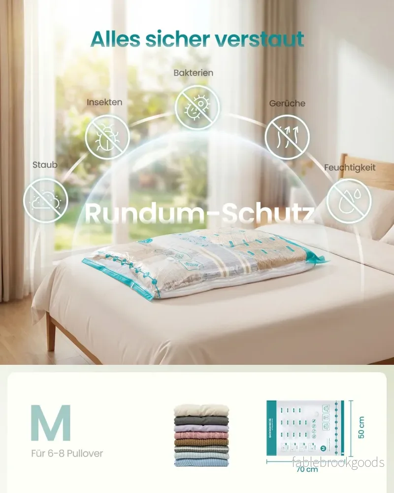 Vacuümzakken - 70 x 50 cm - 6 zakken - herbruikbaar - transparant - maximaal gewicht 0,4 kg - Bild 3