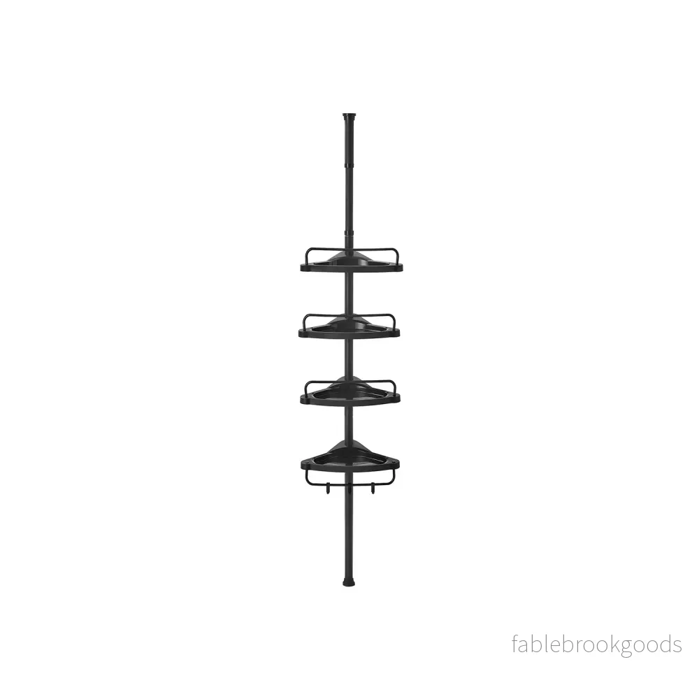 Doucherek - 4 Planken - Telescopisch - Zonder Boren - Wit