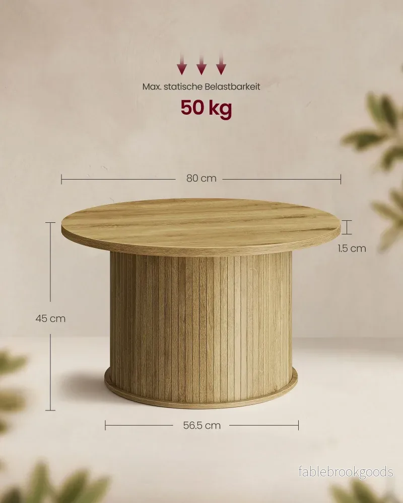 Salontafel - Rond - Naturelbruin - 80 cm d, 45 cm H - Bild 3