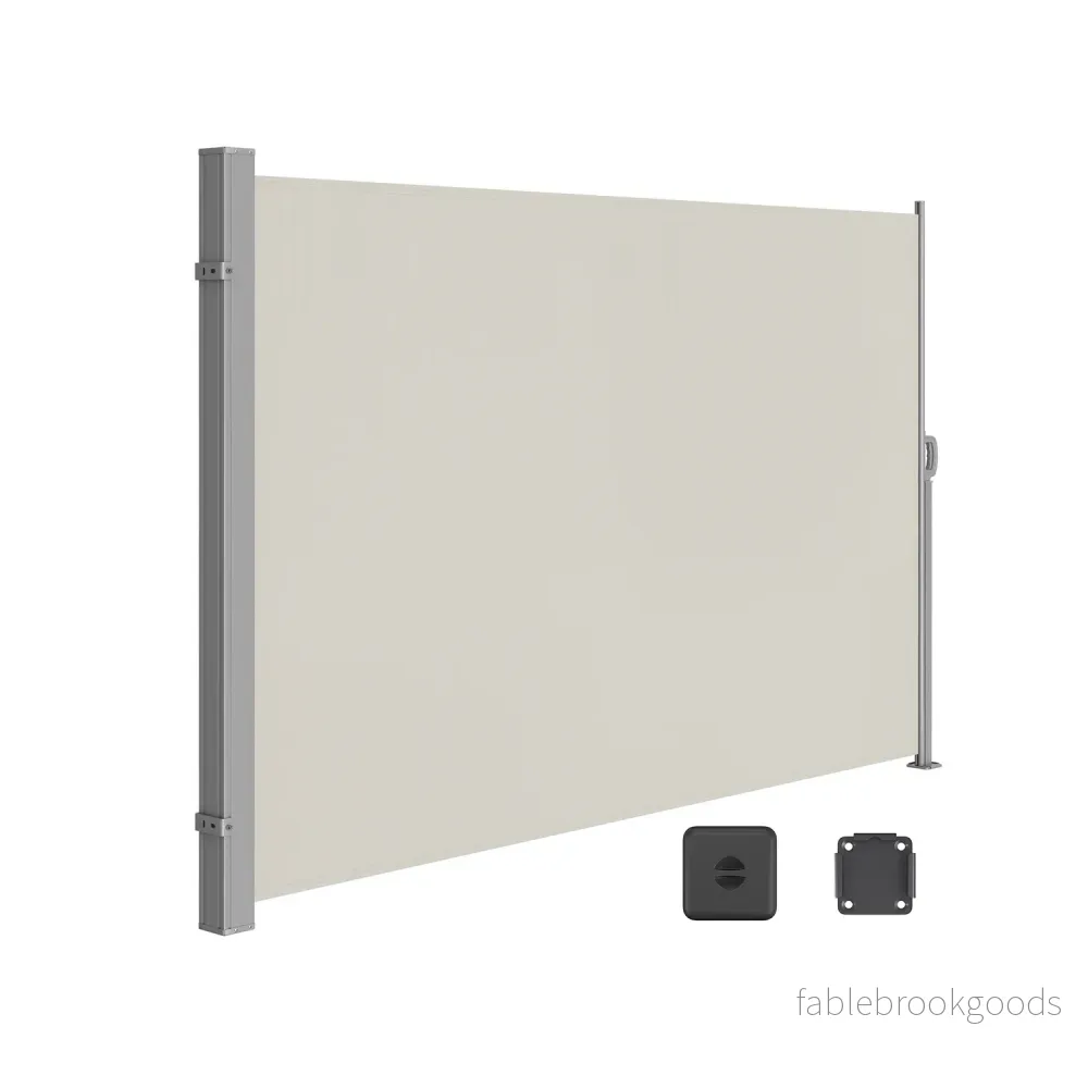 Zijluifel – 180 x 350 cm – Uitschuifbaar – Privacyscherm – Taupe Zijluifel – 180 x 350 cm – Uitschuifbaar – Privacyscherm – Taupe