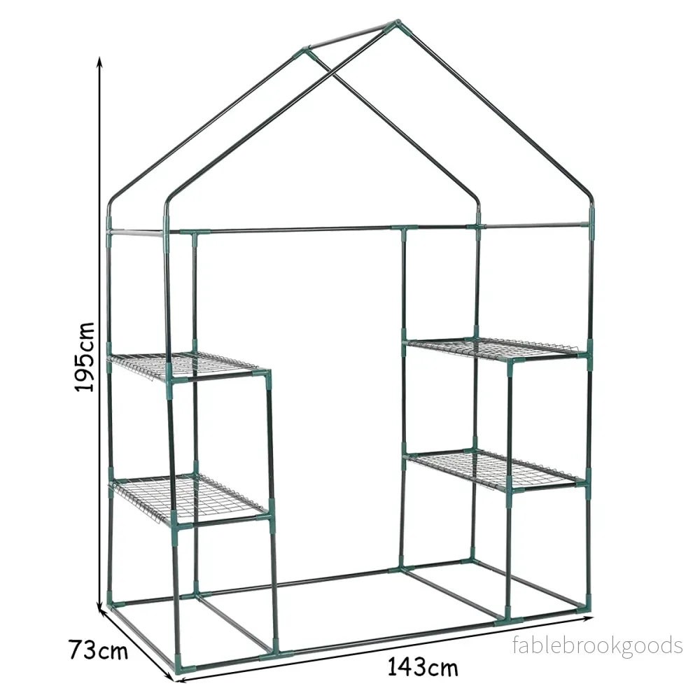 Växthusfolie – växthusväxthusväxthus tomathus – 143 x 73 x 195 cm – Genomskinlig - Bild 2