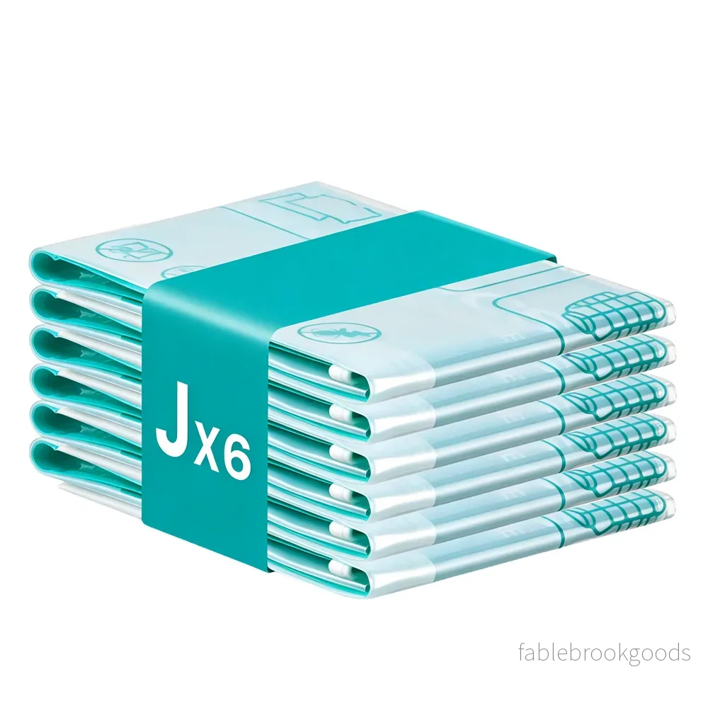 Vacuümzakken - Set van 6 - 100 x 76 cm - Herbruikbaar - Transparant