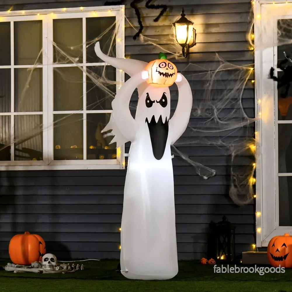 Halloween LED Uppblåsbar Spökdekoration, 1,8 m polyester - Bild 2