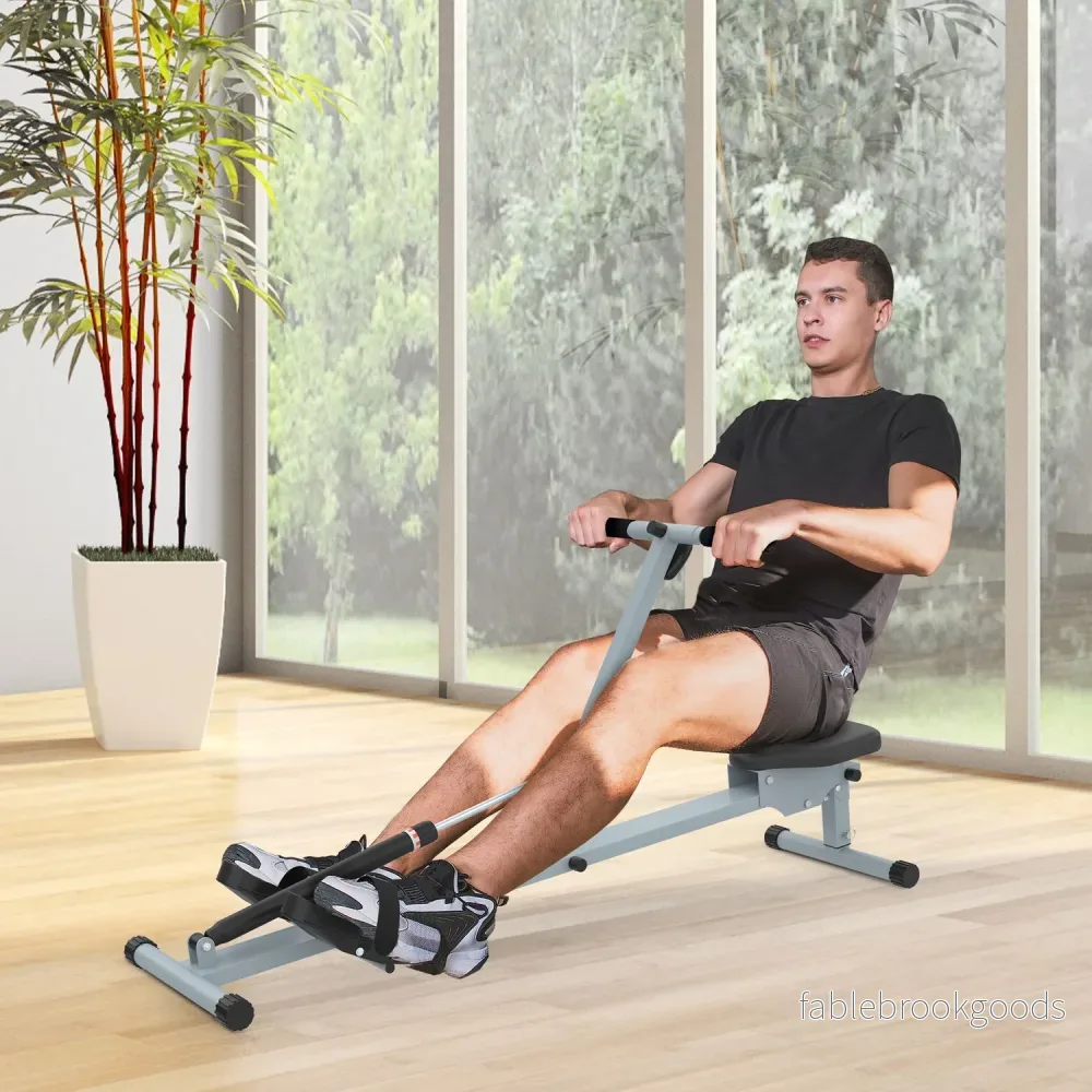 Roddmaskin Motionscykel med LCD, Stålram, Grå - Bild 2