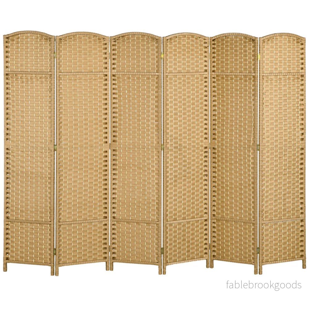 Bambu rumsavdelare 6-panel, naturlig, vikbar sekretessskärm Bambu rumsavdelare 6-panel, naturlig, vikbar sekretessskärm