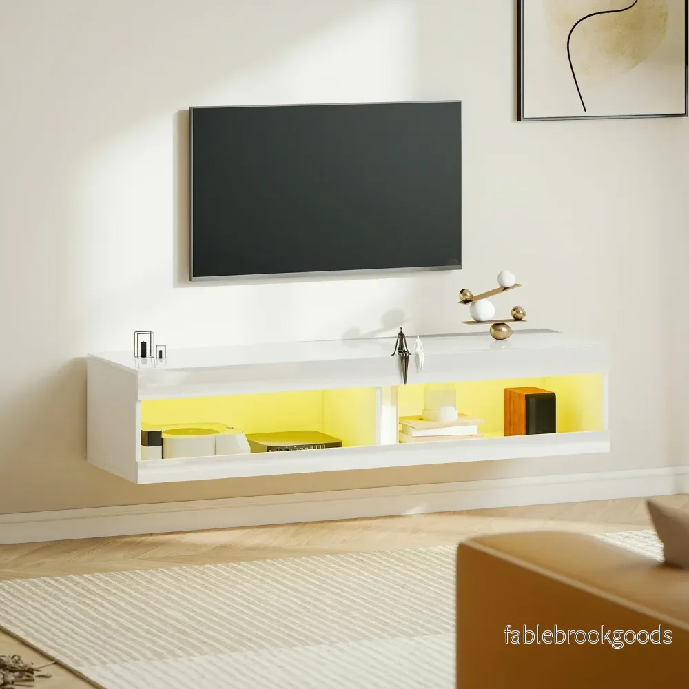 Väggmonterat TV-stativ med RGB LED för 55-60 tums TV-apparater - Bild 2