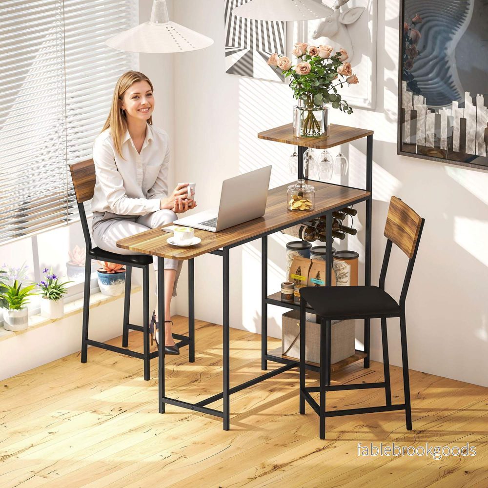 3-delad barbordsset med vinställ och glashållare - Bild 2