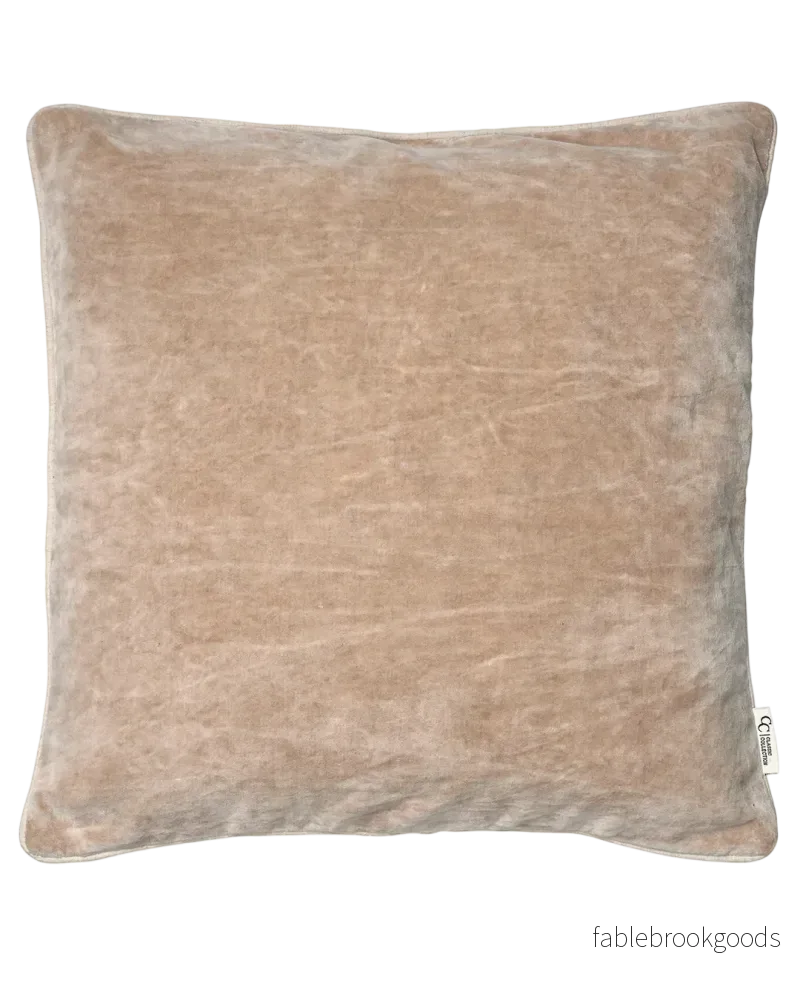 Kuddfodral Velvet Stonewash Beige Kuddfodral Velvet Stonewash Beige