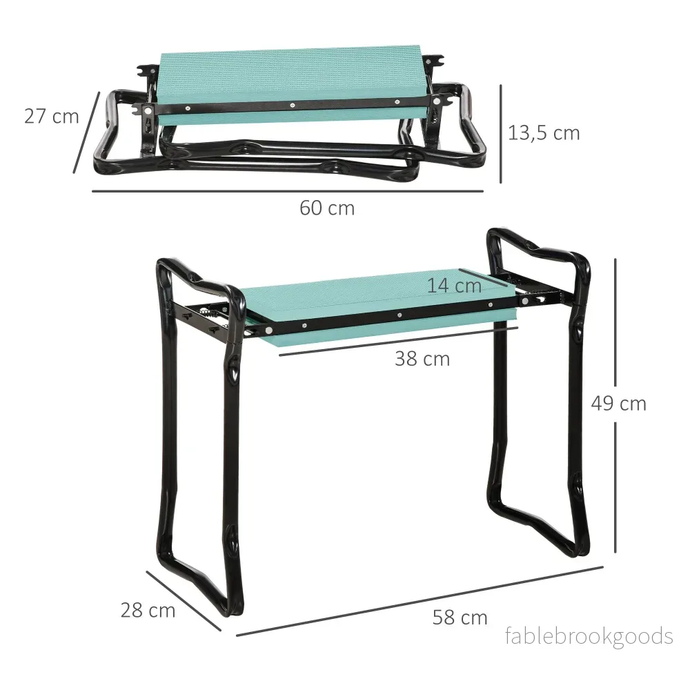 Knäböj och sits för trädgården, hopfällbar, EVA-skum, 150 kg kapacitet - Bild 3