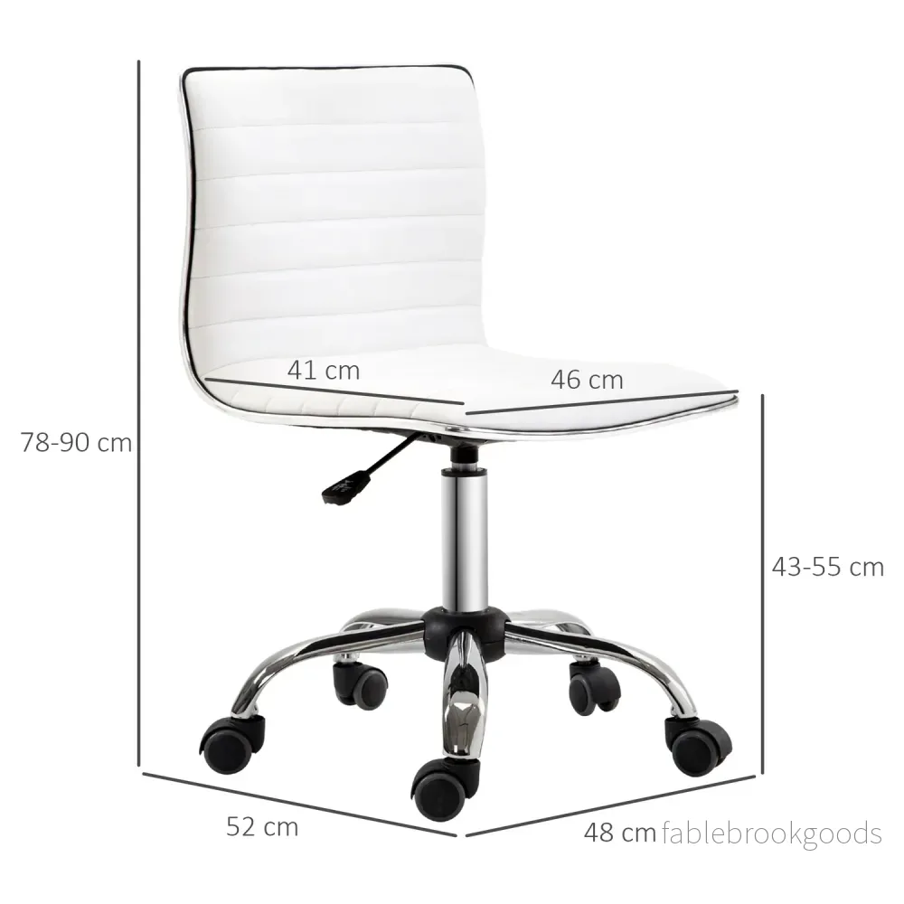 Höjdjusterbar Salong Frisörstol, Vridbar, Vit - Bild 3