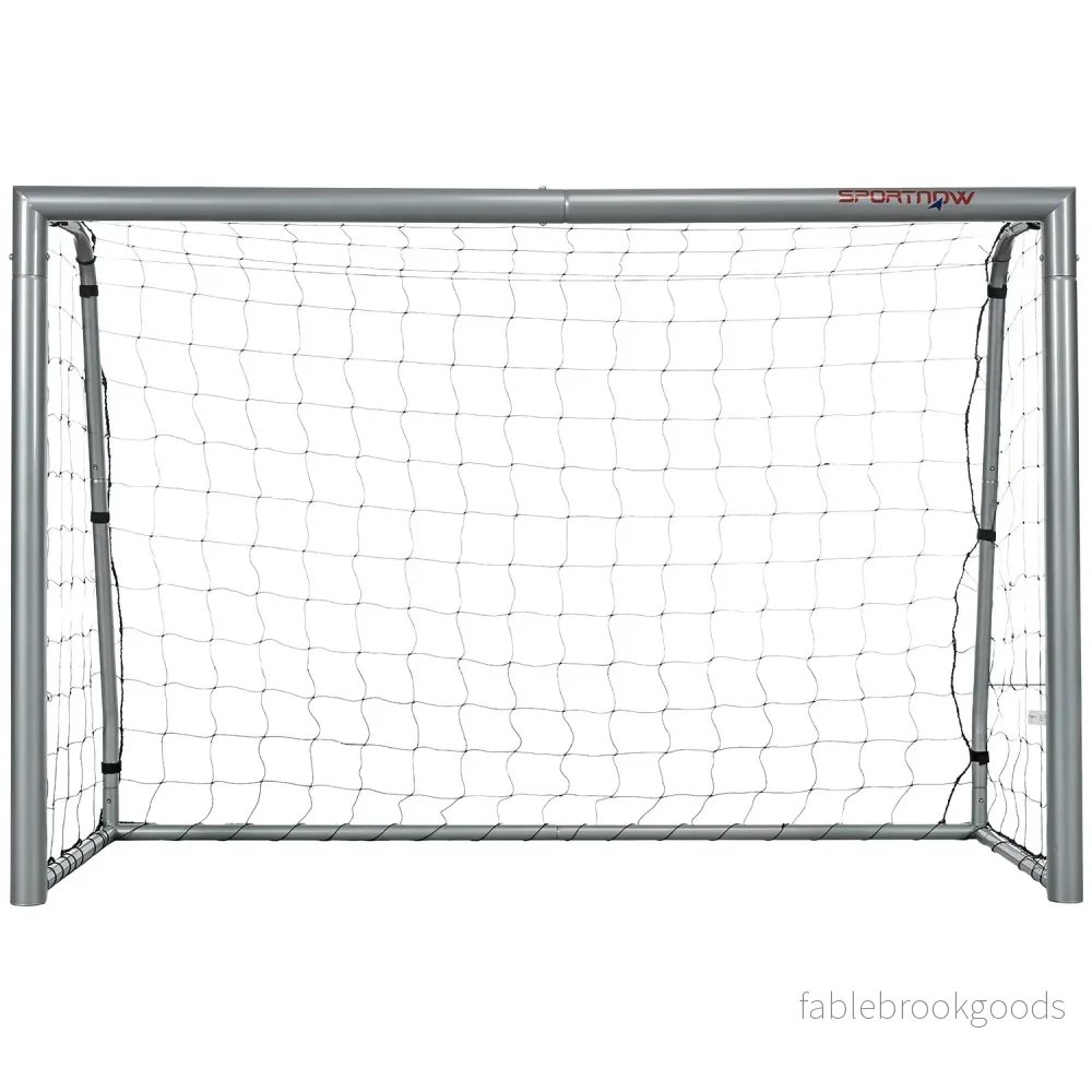 Fotbollsmål i stål med PE Mesh, 240x85x160 cm, Grå Fotbollsmål i stål med PE Mesh, 240x85x160 cm, Grå