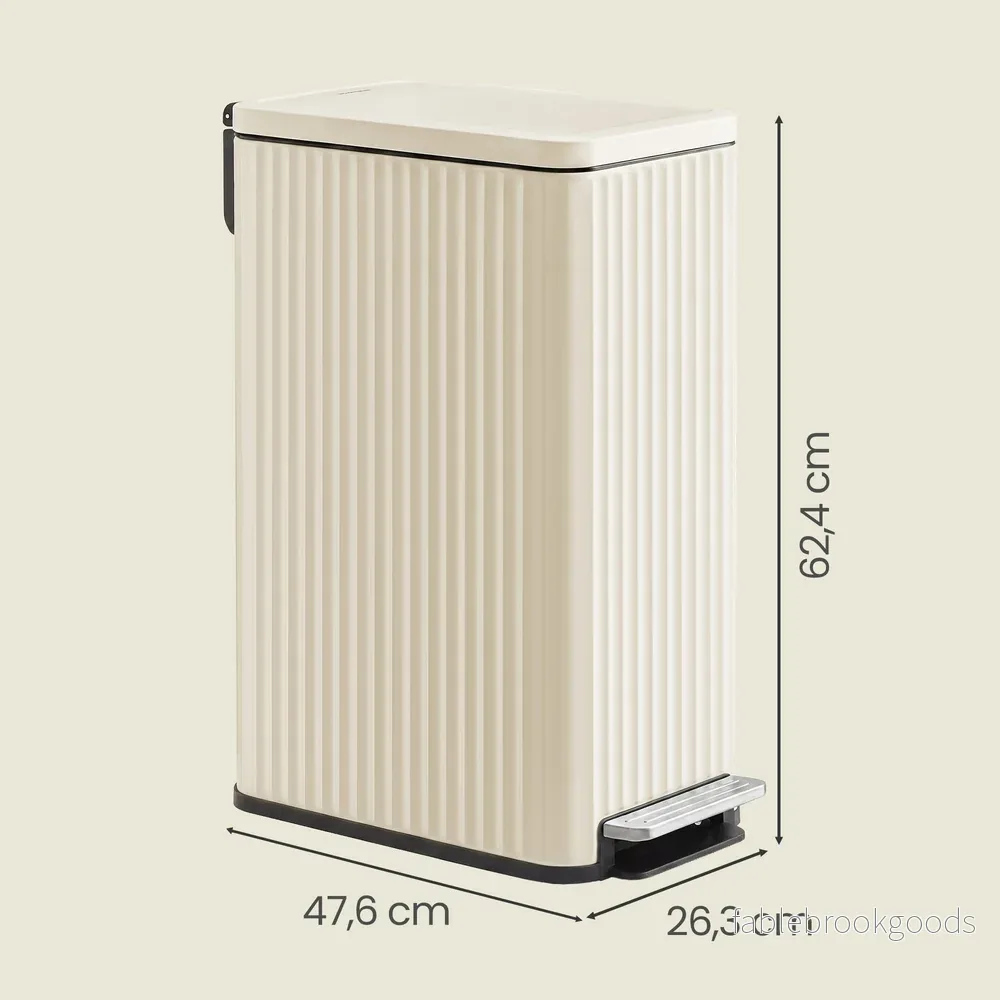 Pedaalemmer - 50 Liter - Soft-Close Deksel - Staal - Crème - Bild 3