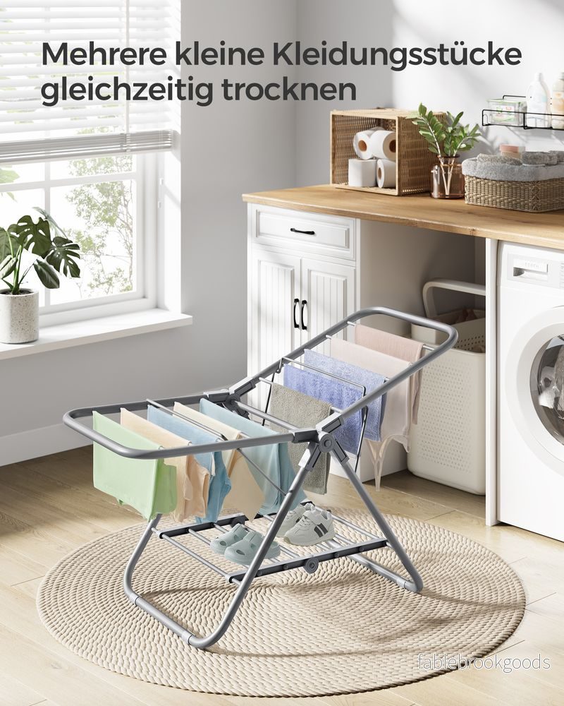 Torkställ - Justerbara vingar - Stål - Dove grå - Bild 3